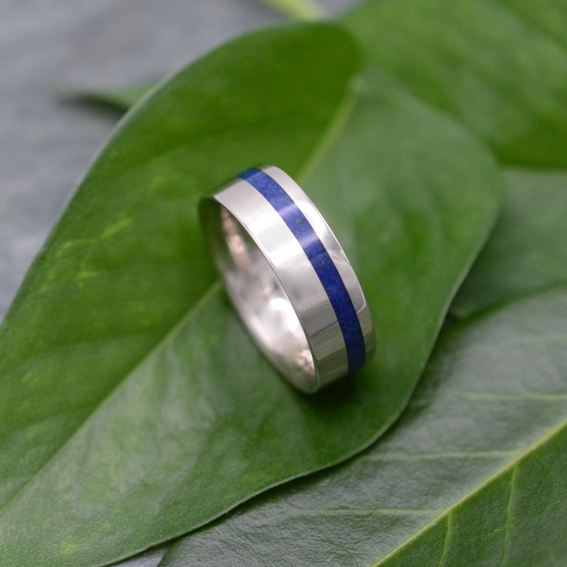 Equinox Lapis Lazuli Silver Ring - Naturaleza Organic Jewelry