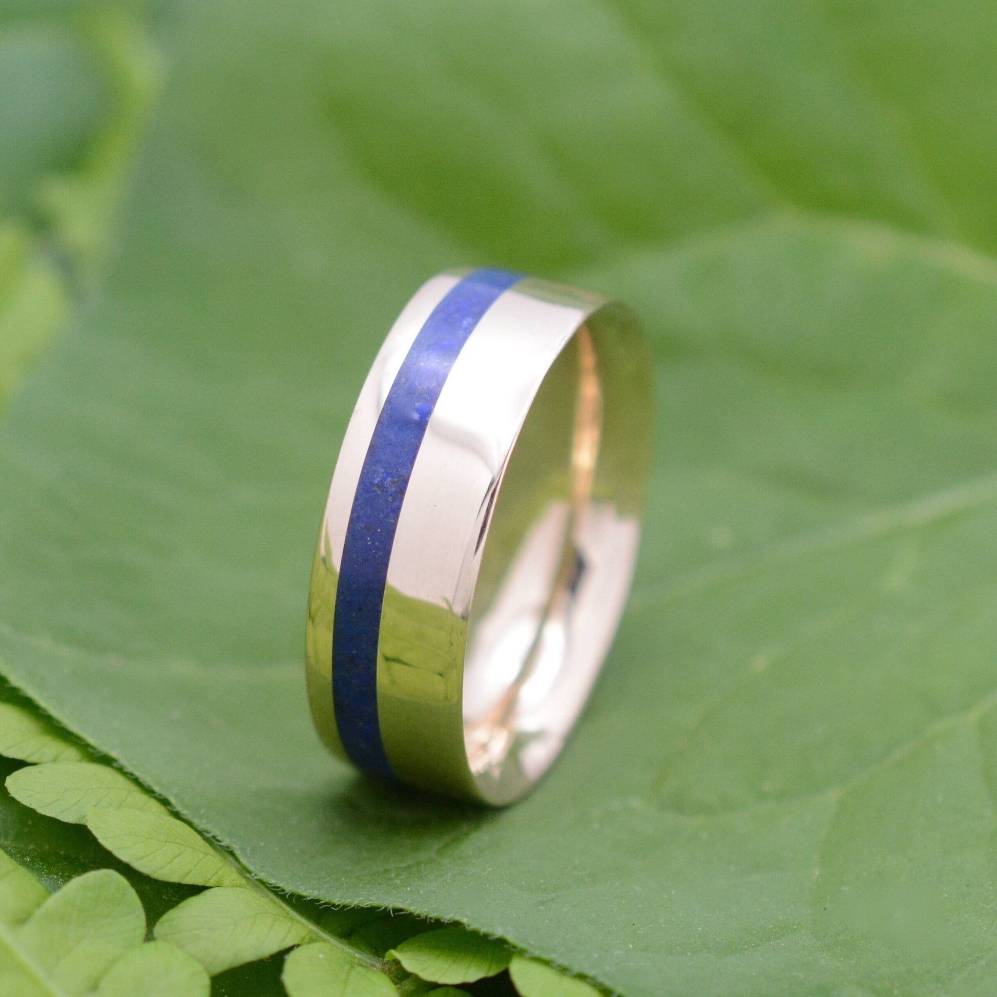 Equinox Yellow Gold and Lapis Lazuli Stone Ring - Naturaleza Organic Jewelry