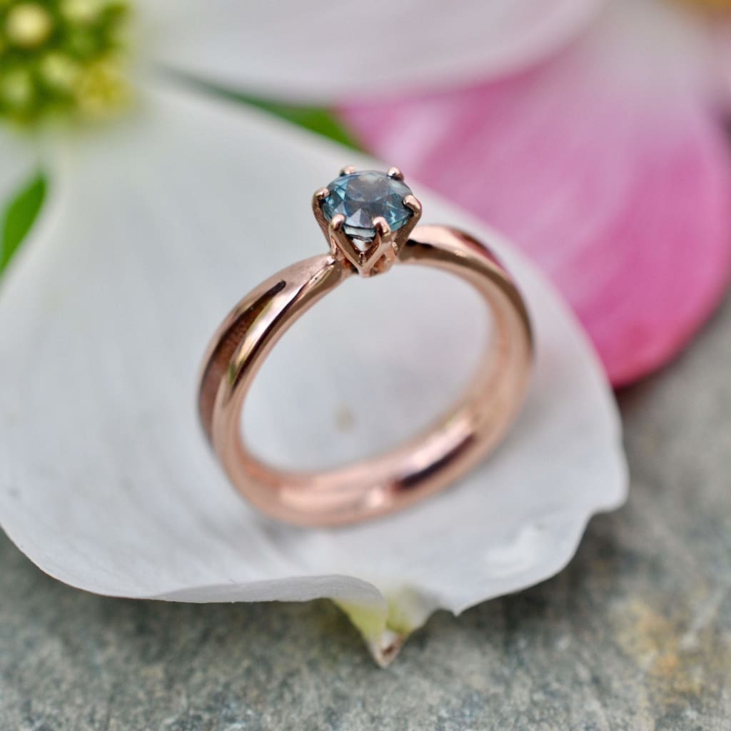 Sapphire Solitaire Wood Ring, Dogwood Wood Gold Engagement Ring, Diamond Gold Wood Ring, Wood Wedding Ring, Engagement Ring