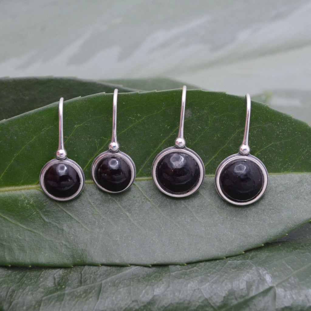 Eclipse Earrings - patacon seed and recycled sterling silver earrings drop earrings black earrings ecofriendly earrings