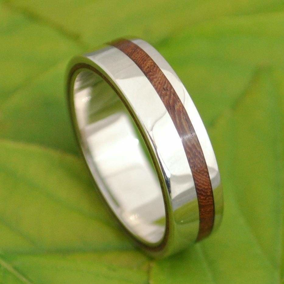 Equinox Nacascolo Wood Ring with Recycled Silver - Naturaleza Organic Jewelry & Wood Rings