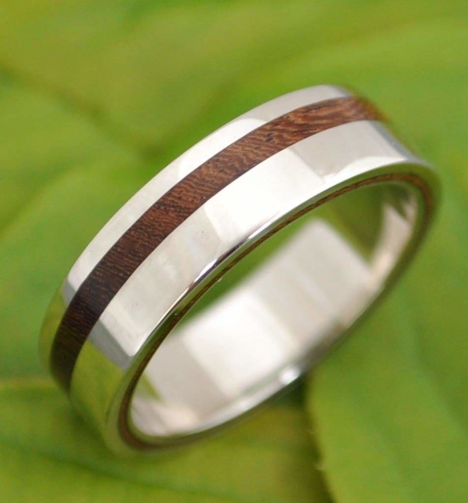 Equinox Nacascolo Wood Ring with Recycled Silver - Naturaleza Organic Jewelry & Wood Rings