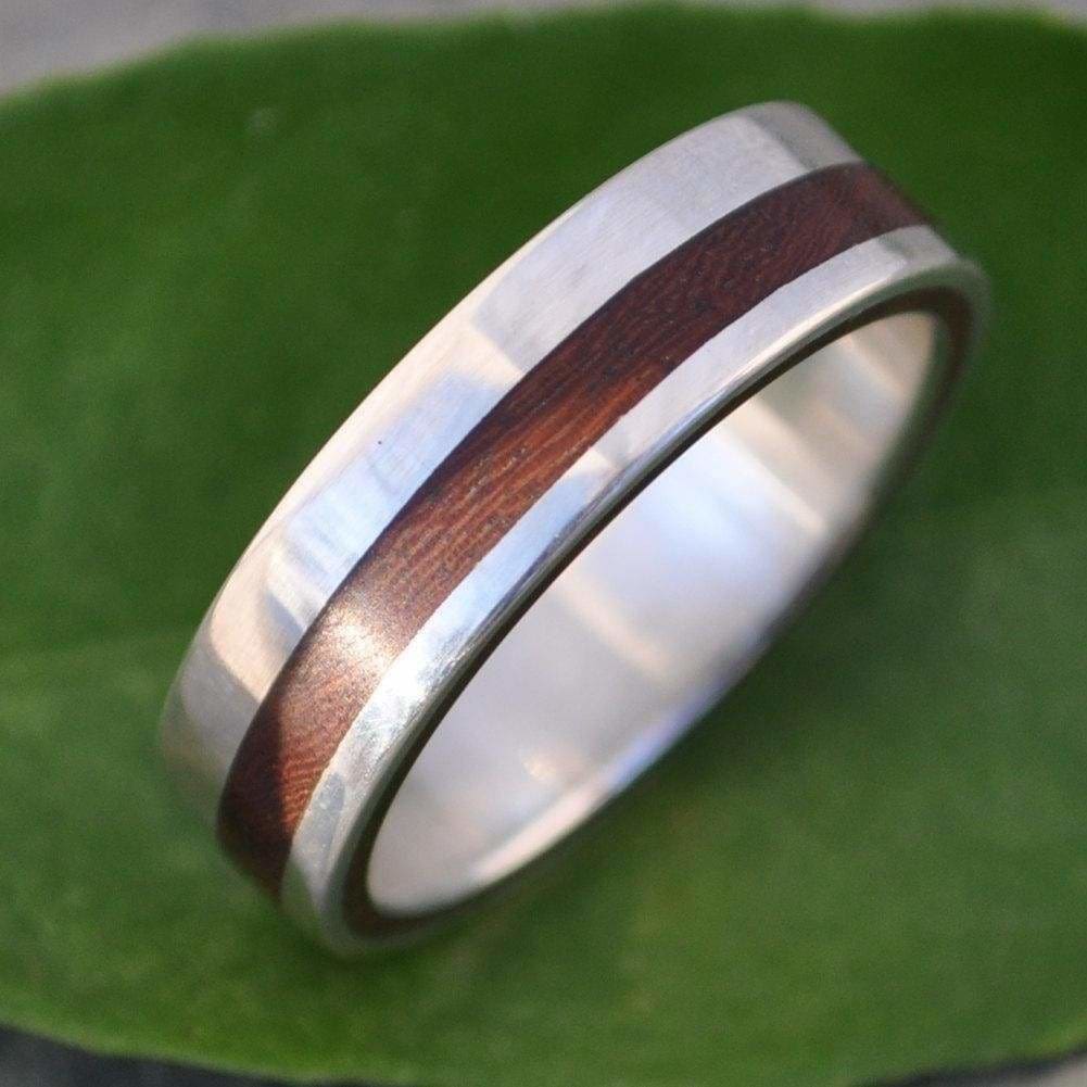 Equinox Nacascolo Wood Ring with Recycled Silver - Naturaleza Organic Jewelry & Wood Rings
