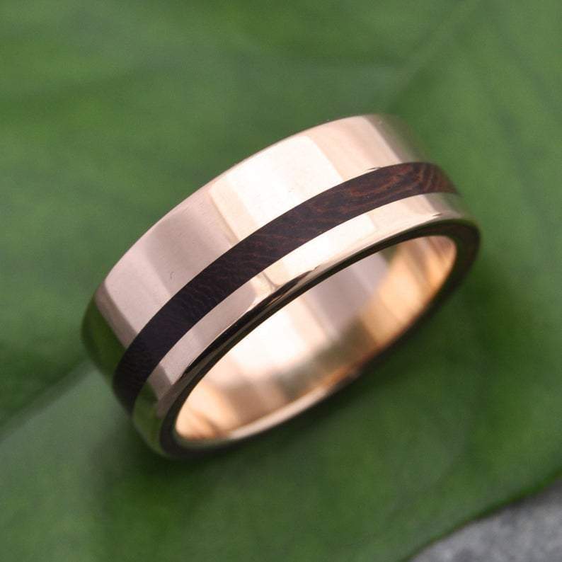 Yellow Gold Equinox Nacascolo Wood Ring - Naturaleza Organic Jewelry & Wood Rings