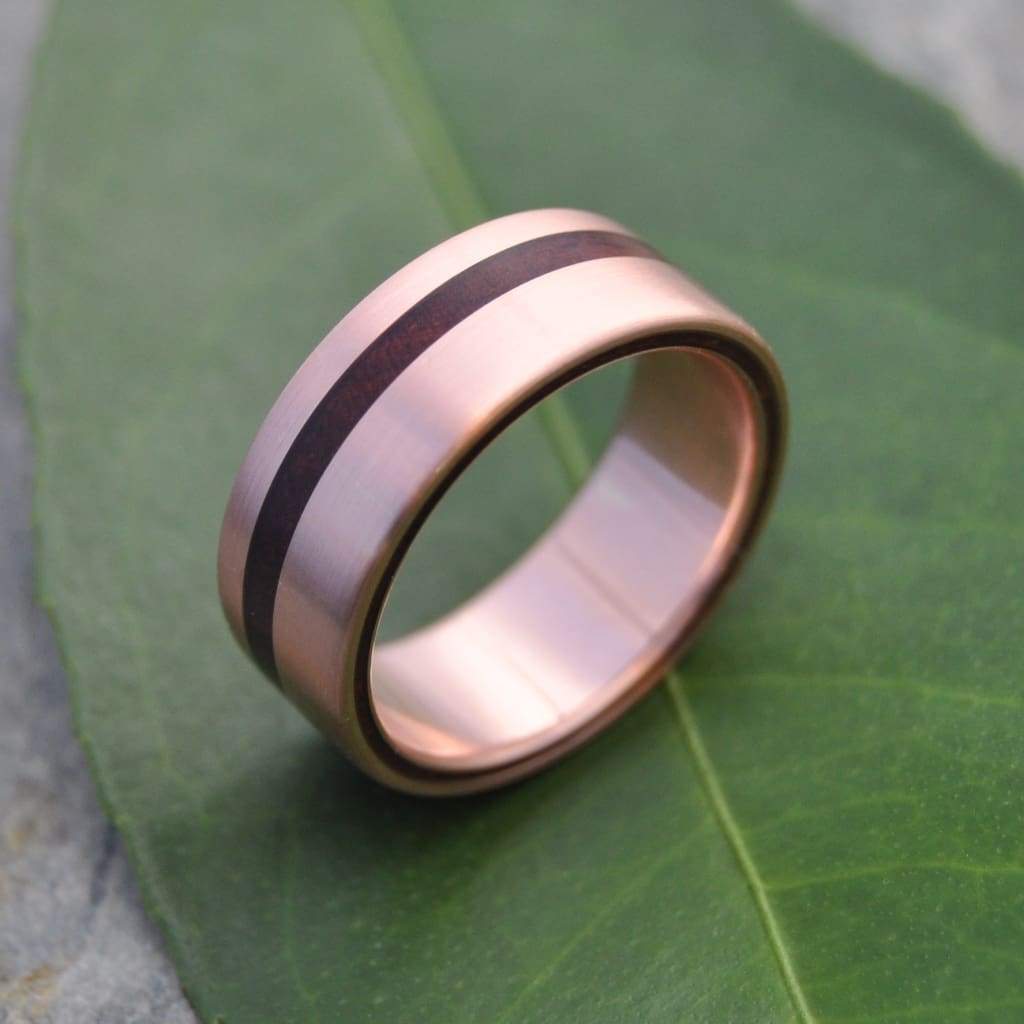 Rose Gold Equinox Nacascolo Wood Ring - Naturaleza Organic Jewelry & Wood Rings
