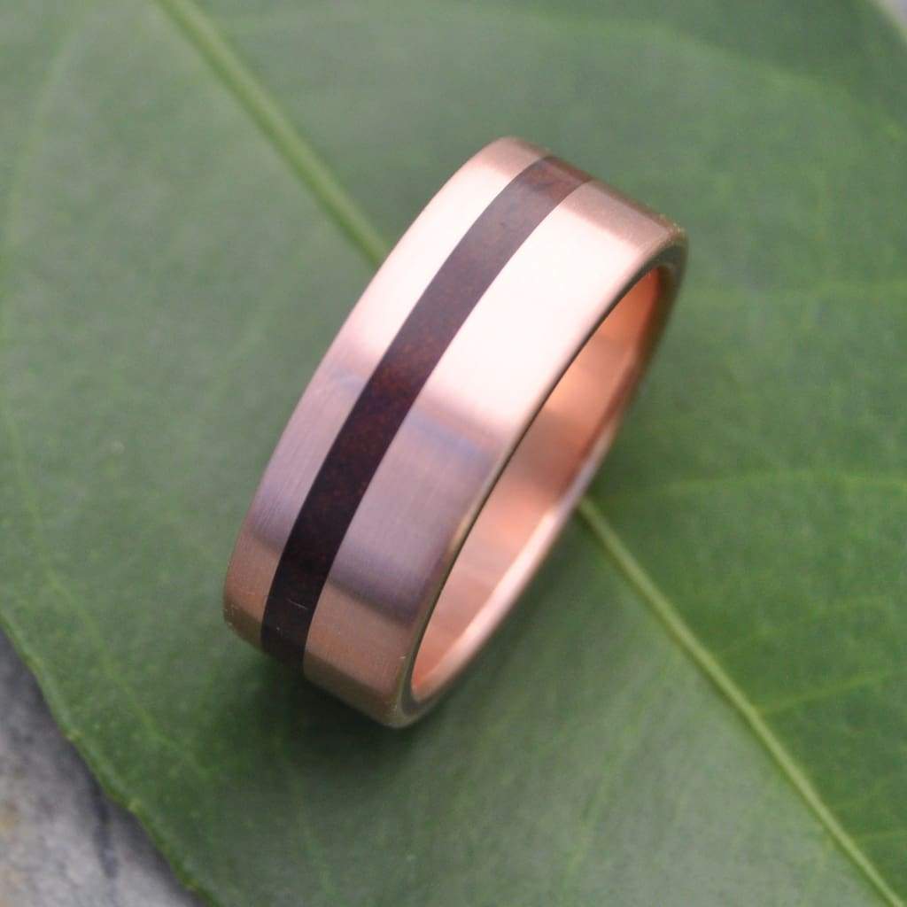 Rose Gold Equinox Nacascolo Wood Ring - Naturaleza Organic Jewelry & Wood Rings