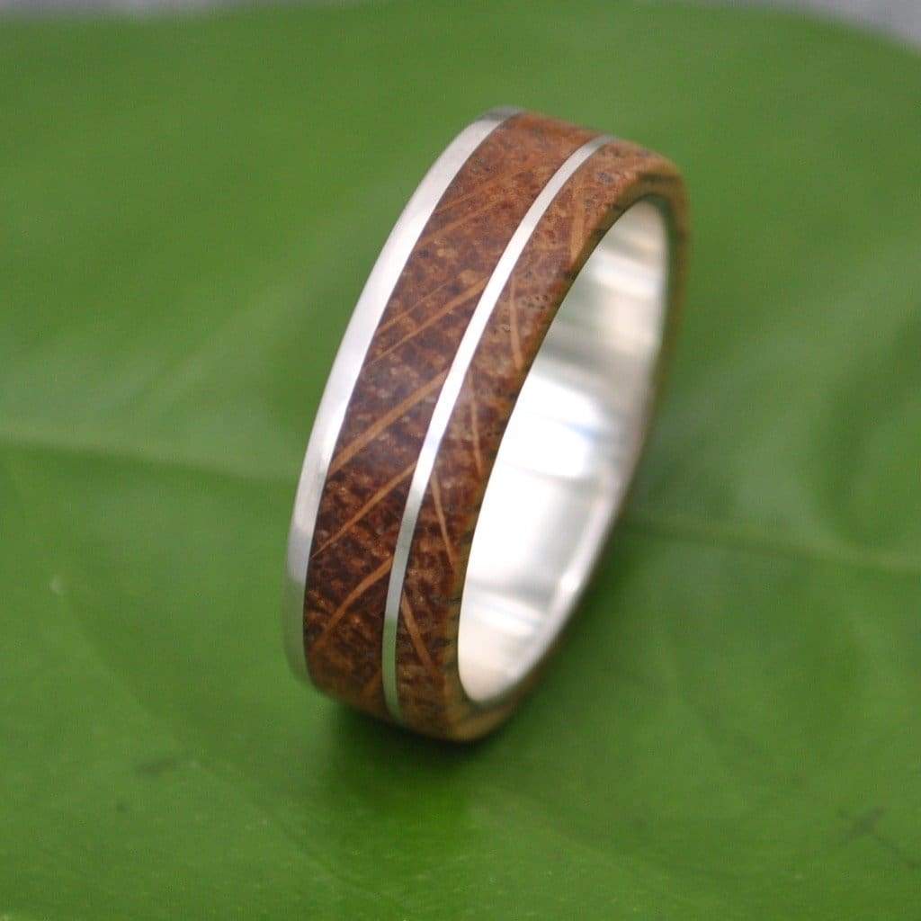 Kentucky Bourbon Barrel Wedding Band, Un Lado Asi Wood Ring - Naturaleza Organic Jewelry & Wood Rings