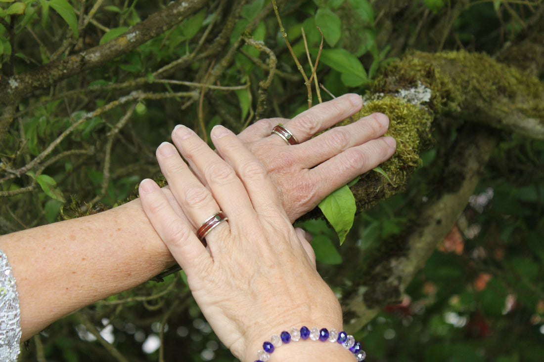 Handmade heirloom gifts wood rings for grandparents