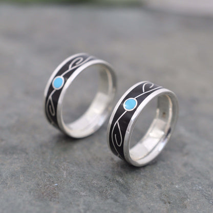 Turquoise Vine Inlay Ring