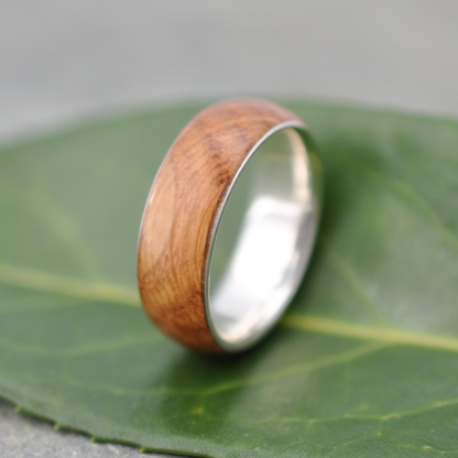 Siempre Bourbon Barrel Ring with Recycled Sterling Silver