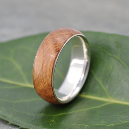 Siempre Bourbon Barrel Ring with Recycled Sterling Silver
