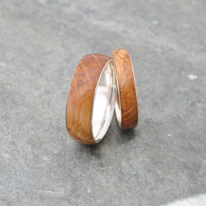 Siempre Bourbon Barrel Ring with Recycled Sterling Silver