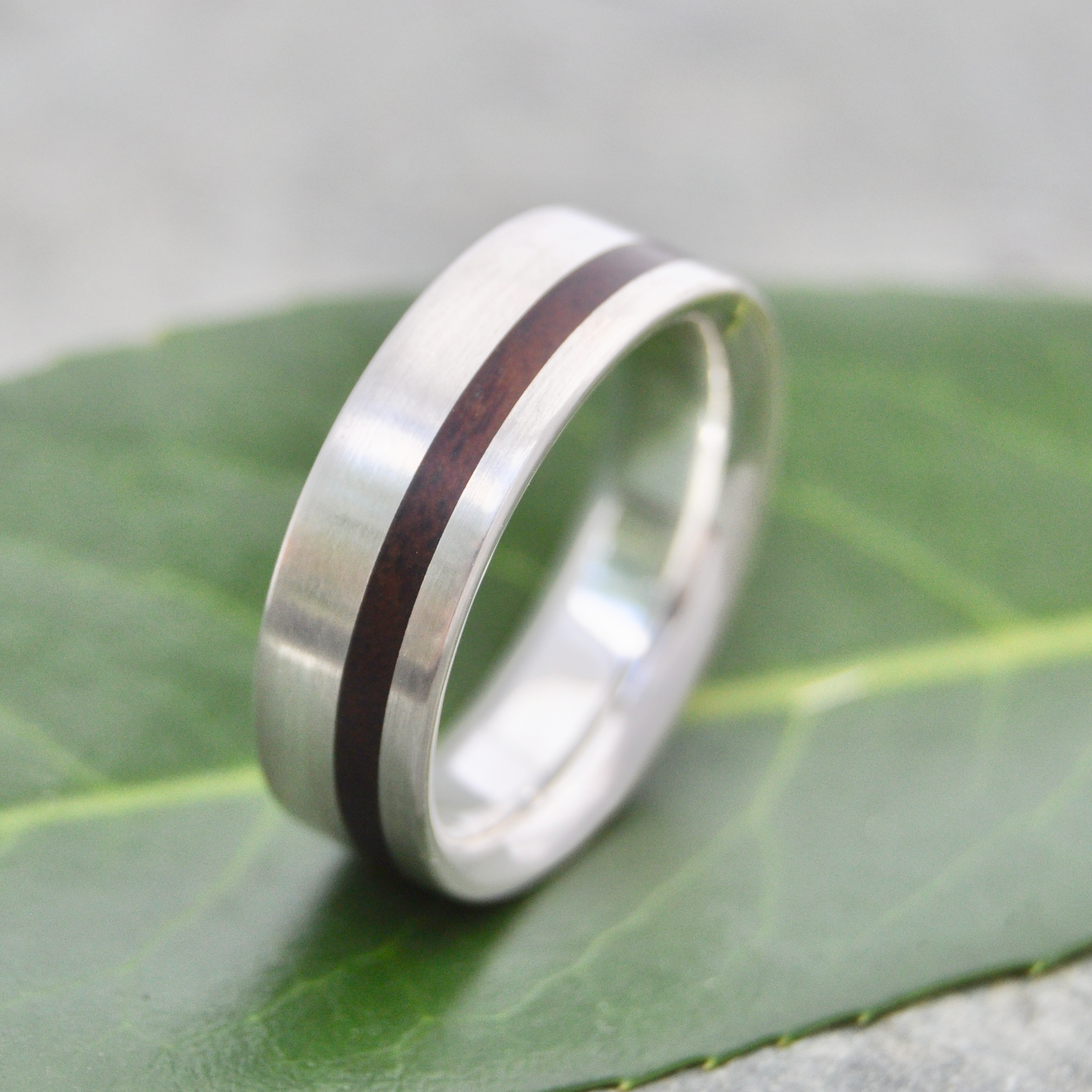 Handmade nacascolo and silver wedding band, Louisville Kentucky