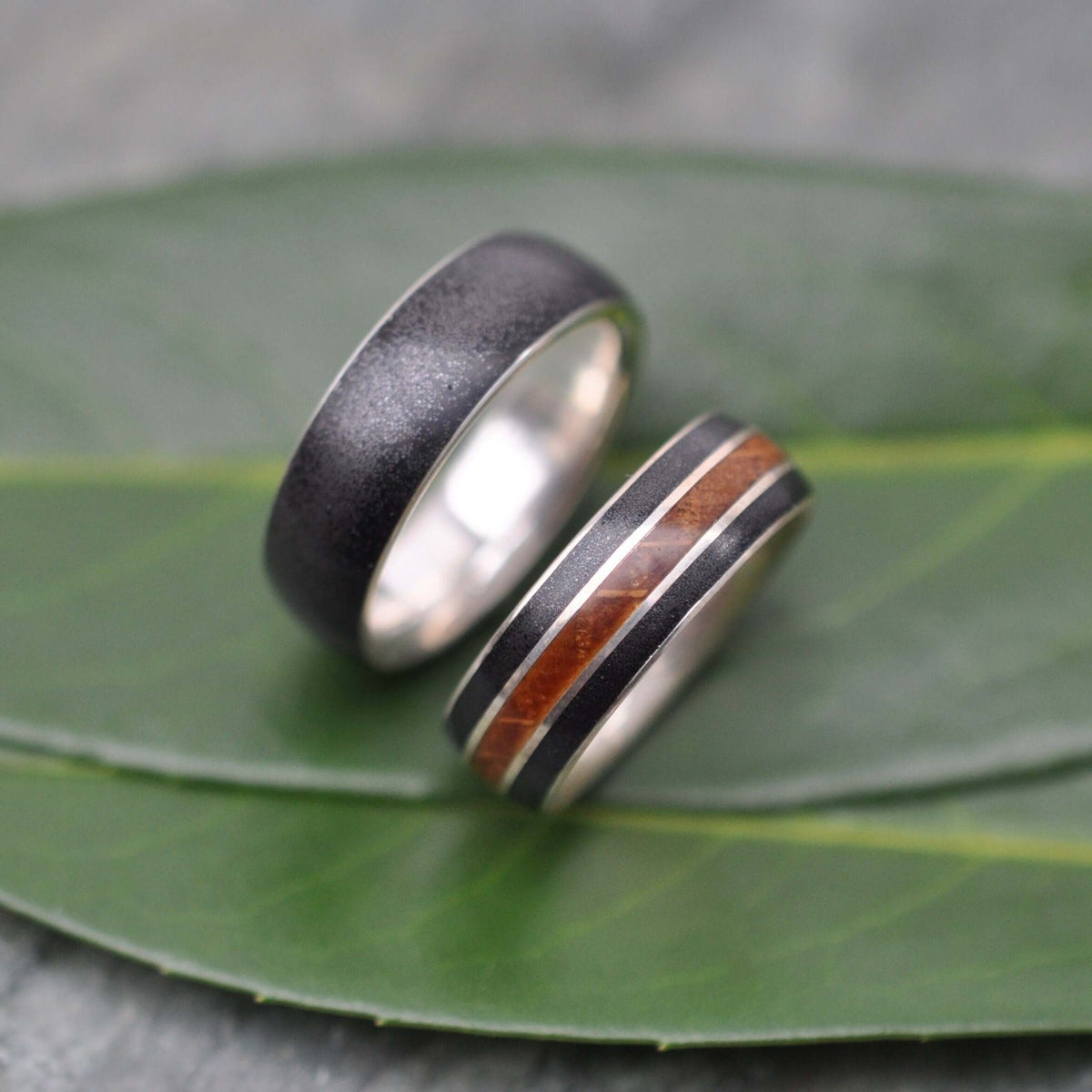 Handcrafted volcanic sand and silver ring, Louisville Kentucky