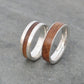 Centro Bourbon Barrel Wood and Sterling Silver Comfort Fit Ring