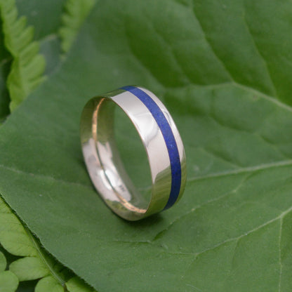 Equinox Yellow Gold and Lapis Lazuli Stone Ring - Naturaleza Organic Jewelry