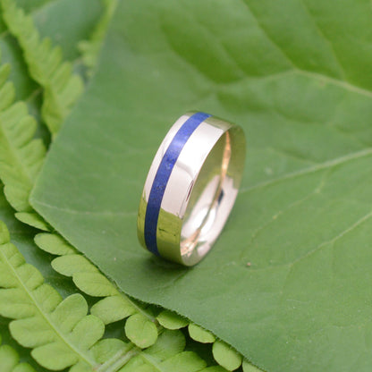 Equinox Yellow Gold and Lapis Lazuli Stone Ring - Naturaleza Organic Jewelry