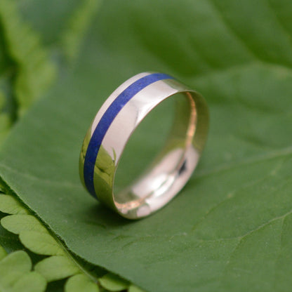 Equinox Yellow Gold and Lapis Lazuli Stone Ring - Naturaleza Organic Jewelry