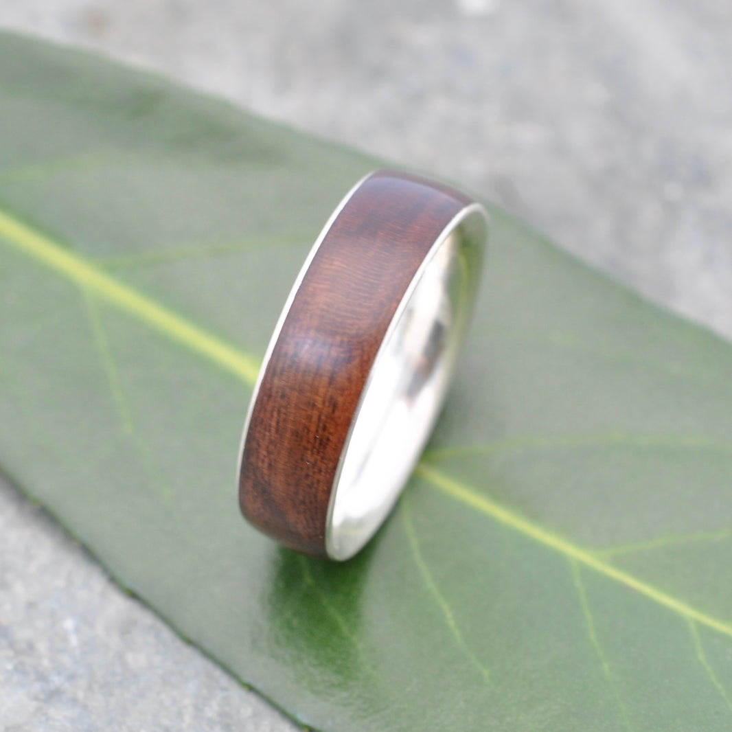 White Gold and Wood Wedding Bands | Handcrafted in Louisville, KY