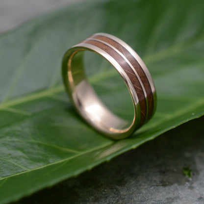 Yellow Gold Lados Linea Bourbon Barrel Ring - Naturaleza Organic Jewelry