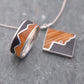 Mountain Wood Necklace, Abalone Inlay Necklace, Mountain Range Necklace, Wood Necklace - Naturaleza Organic Jewelry & Wood Rings