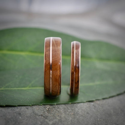 Asi Bourbon Barrel Wood Rose Gold Wedding Ring Rose Gold Wood Rings