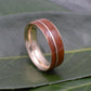 Yellow Gold Wood Wedding Band Asi Guayacán Wood Ring Recycled Gold Wood Ring Mens Wooden Ring Comfort Fit Wood Ring