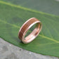 Rose Gold Bourbon Barrel Wood Ring Comfort Fit, Whiskey Barrel Ring, Bourbon Wood Ring, Mens Wood Wedding Band, Rose Gold Wedding Ring