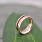 Koa Rose Gold Wood Wedding Ring, Equinox Rose Gold Inlay Wood Ring, Wood and Rose Gold Wedding Band, Eco friendly Recycled Rose Gold Ring