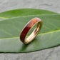 Siempre Ñambaro Yellow Gold Wedding Band Mens Gold Wood Wedding Band Gold Wood Wedding Ring Wooden Ring Cocobolo Gold Ring