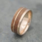 Un Lado Asi Yellow Gold Bourbon Barrel Wood Ring with 14k Recycled Yellow Gold - Naturaleza Organic Jewelry & Wood Rings