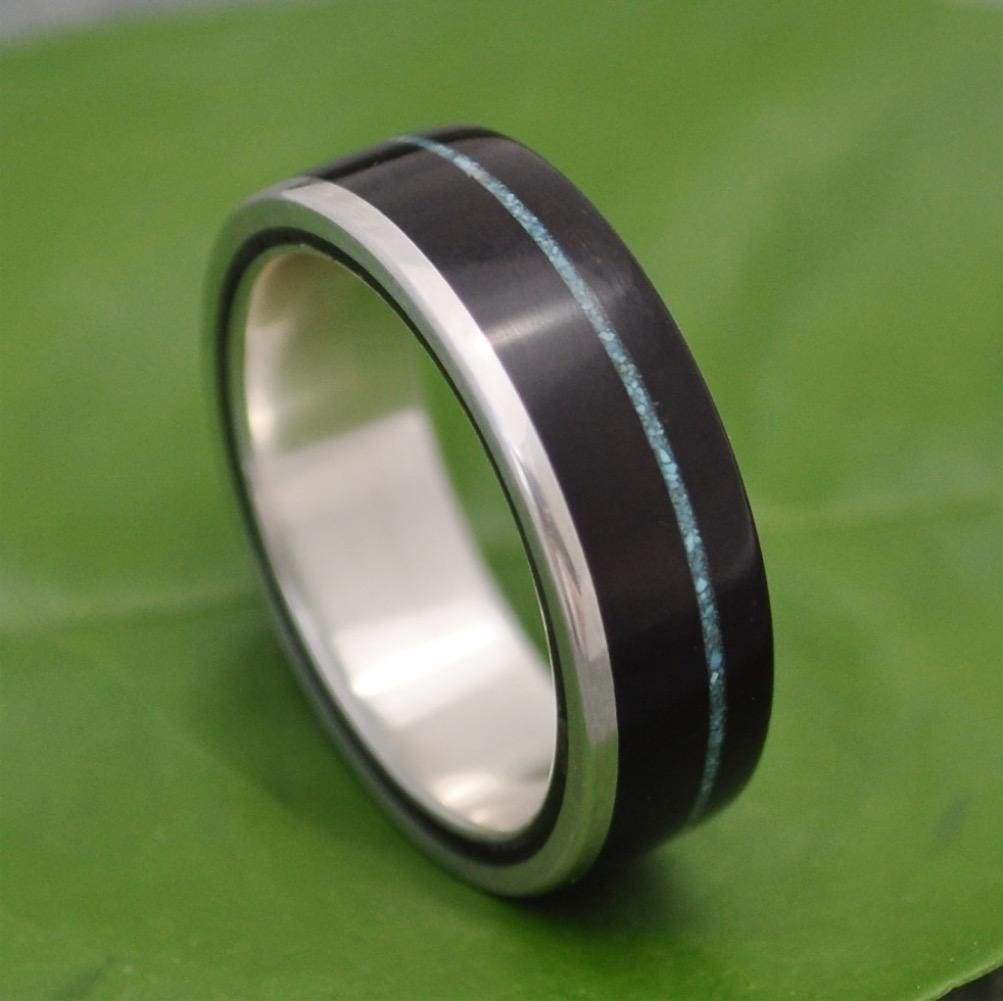 Turquoise Wood Ring, Un Lado Asi Coyol Turquoise - Naturaleza Organic Jewelry & Wood Rings