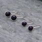 Eclipse Earrings - patacon seed and recycled sterling silver earrings drop earrings black earrings ecofriendly earrings