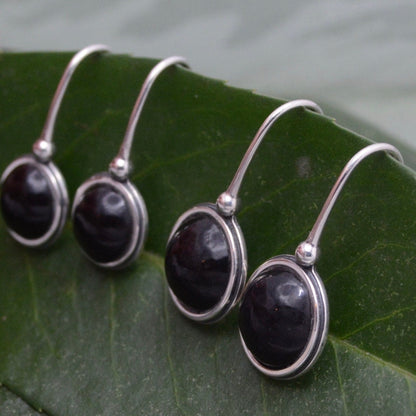 Eclipse Earrings - patacon seed and recycled sterling silver earrings drop earrings black earrings ecofriendly earrings