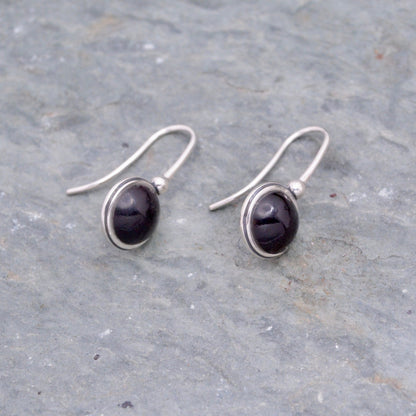 Eclipse Earrings - patacon seed and recycled sterling silver earrings drop earrings black earrings ecofriendly earrings