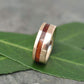 Cocobolo Gold Wood Wedding Ring Comfort Fit, Gold Wood Wedding Ring, Mens Wood Wedding Ring, Wood and Gold Inlay Ring