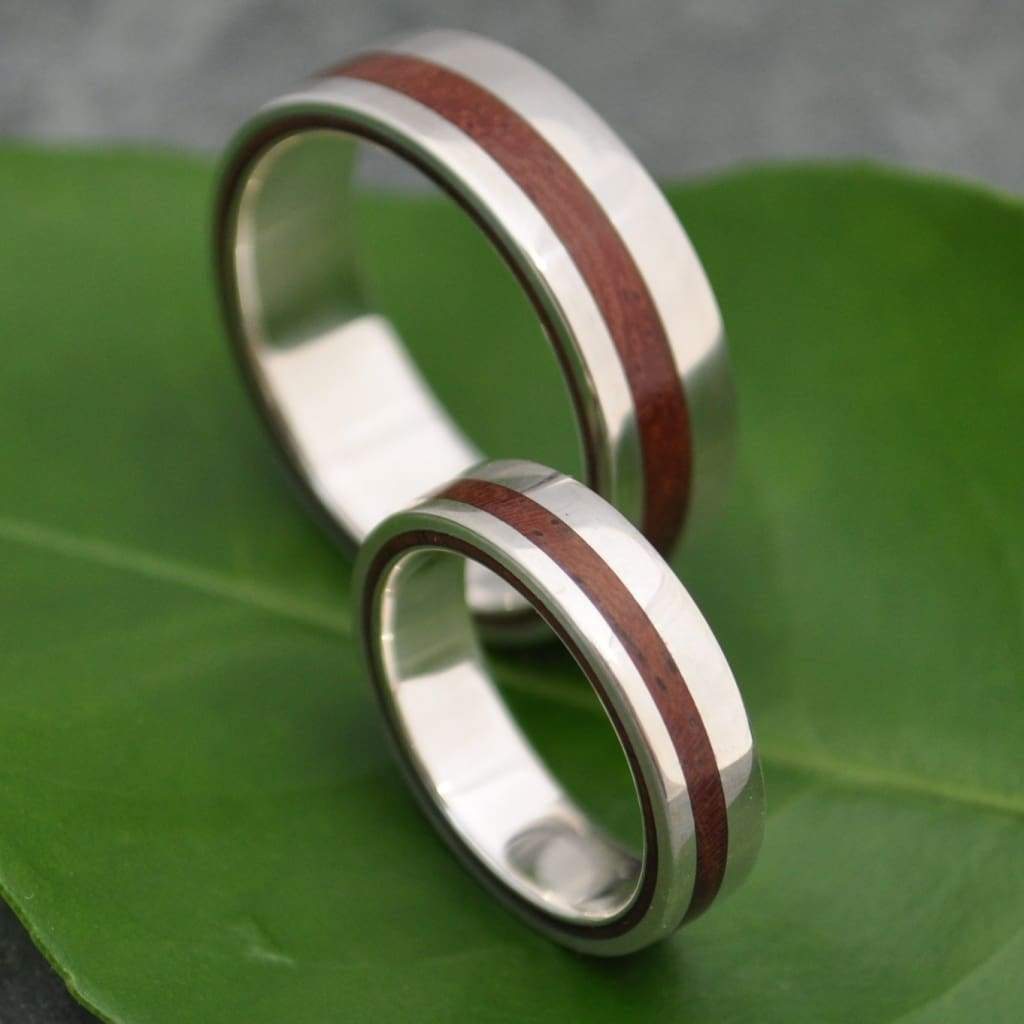 Equinox Guapinol Wood Ring with Recycled Sterling - Naturaleza Organic Jewelry & Wood Rings