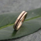 Equinox Guayacan Lignum Vitae Wood Ring with Recycled 14k Yellow Gold, Comfort Fit Wood Ring - Naturaleza Organic Jewelry & Wood Rings