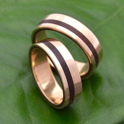 Yellow Gold Equinox Nacascolo Wood Ring - Naturaleza Organic Jewelry & Wood Rings
