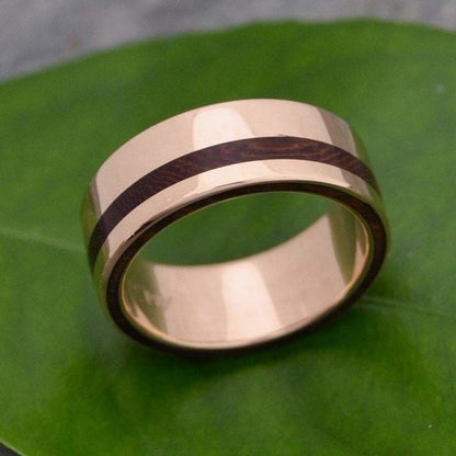 Yellow Gold Equinox Nacascolo Wood Ring - Naturaleza Organic Jewelry & Wood Rings