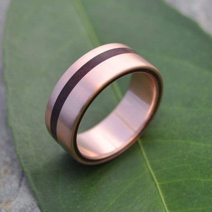 Rose Gold Equinox Nacascolo Wood Ring - Naturaleza Organic Jewelry & Wood Rings