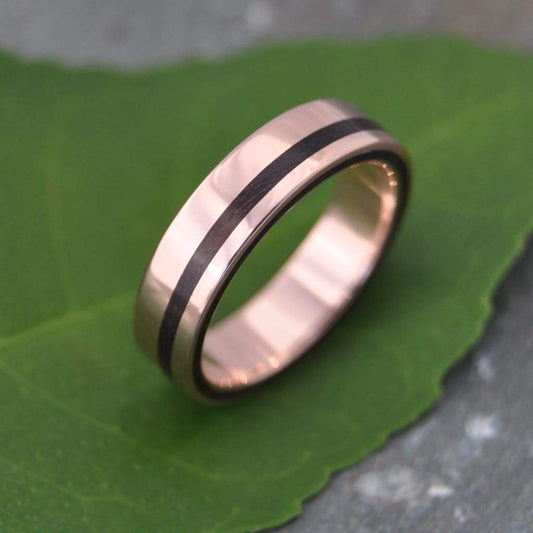 Rose Gold Equinox Nacascolo Wood Ring - Naturaleza Organic Jewelry & Wood Rings