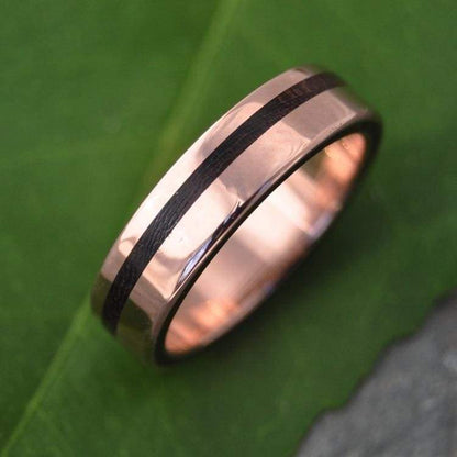 Rose Gold Equinox Nacascolo Wood Ring - Naturaleza Organic Jewelry & Wood Rings