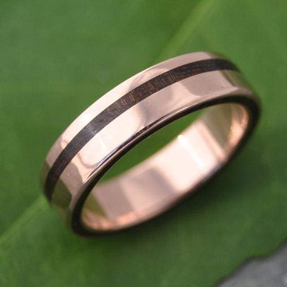 Rose Gold Equinox Nacascolo Wood Ring - Naturaleza Organic Jewelry & Wood Rings