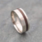 White Gold Wood Ring, Comfort Fit Equinox Nacascolo - Naturaleza Organic Jewelry & Wood Rings