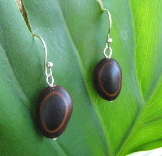Guanacaste Seed Earrings - Naturaleza Organic Jewelry & Wood Rings