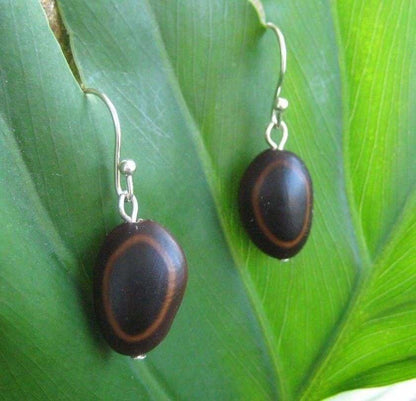 Guanacaste Seed Earrings - Naturaleza Organic Jewelry & Wood Rings