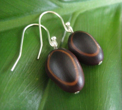 Guanacaste Seed Earrings - Naturaleza Organic Jewelry & Wood Rings