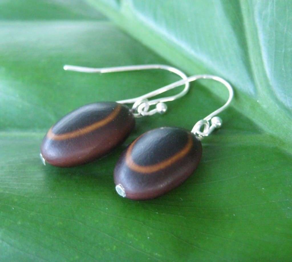 Guanacaste Seed Earrings - Naturaleza Organic Jewelry & Wood Rings