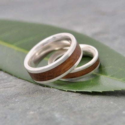 Comfort Lados Bourbon Barrel Wedding Band - Naturaleza Organic Jewelry & Wood Rings